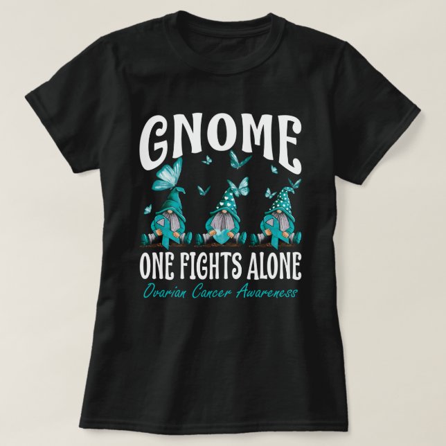 Camiseta O Gnome One luta sozinho contra a consciência do C (Frente do Design)