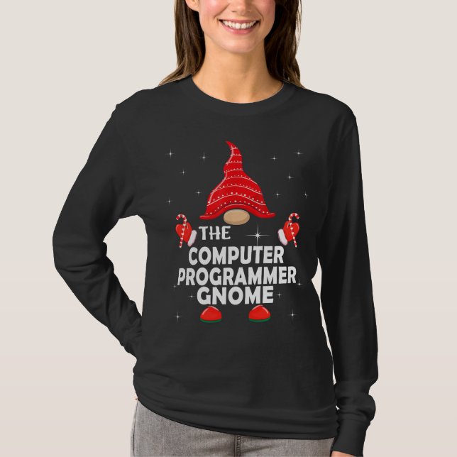Camiseta O Gnome Programador de Computador Correspondente à (Frente)
