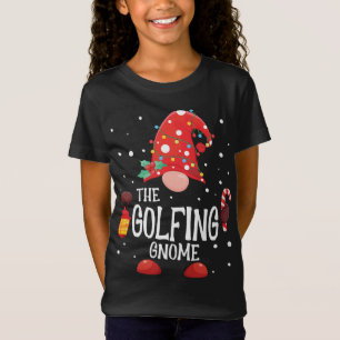 Camiseta O Gnomo de Natal da Família do Golfing Gnomo