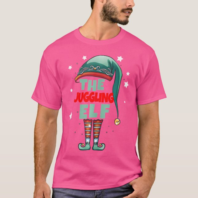 Camiseta O Gnomo de Natal Malabarista 	 - Malabarismo de Na (Frente)