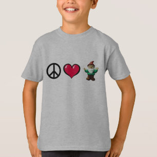 Camiseta O gnomo do coração da paz por FreeWitch caçoa o