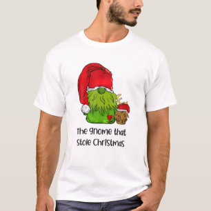 Camiseta O Gnomo Que Roubou O Gnomo Fofo De Natal Como Papa