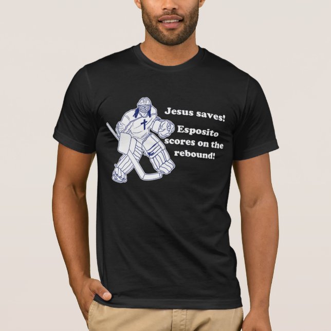 Camiseta O GOALIE JESUS SALVAR o t-shirt (Frente)