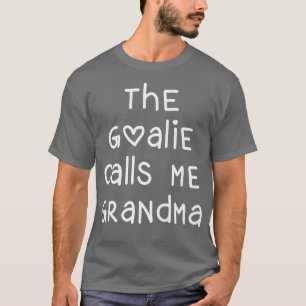 Camiseta O Goalie Me Chama De Coração De Futebol Da Avó Lac