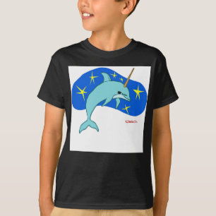 Camiseta O Golfinho Unicórnio (Animal Marinho Fantástico)