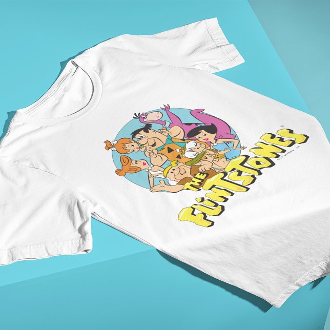 Camiseta O Gráfico da Família Flintstones e Rubbles (Criador carregado)