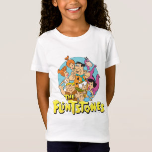 Camiseta O Gráfico da Família Flintstones e Rubbles