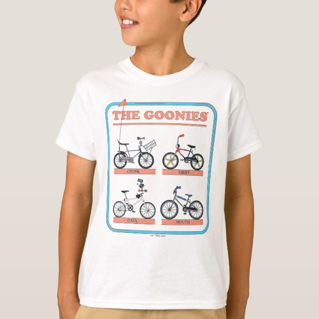 Camiseta O Gráfico de Bicicletas das Goonies (Frente)