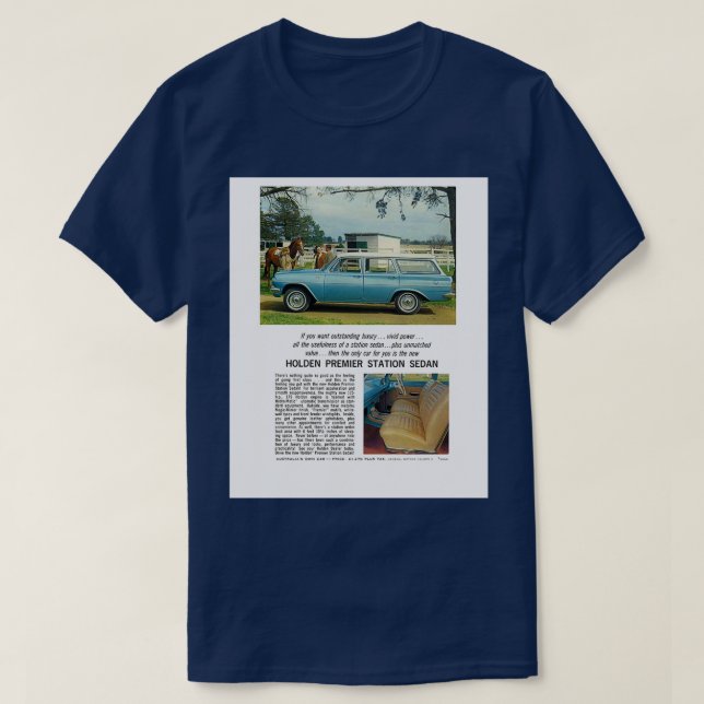 Camiseta O Gráfico do Vagão Holden Premier (Frente do Design)