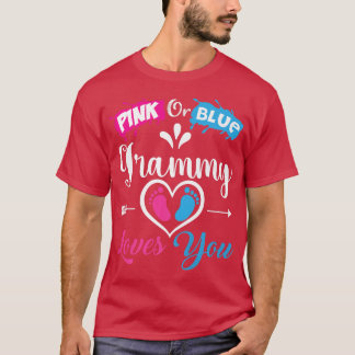 Camiseta O Grammy rosa ou azul ama você, amor, sexo feminin