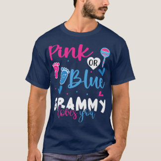 Camiseta O Grammy rosa ou azul ama você, amor, sexo feminin