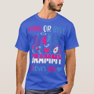 Camiseta O Grammy rosa ou azul ama você, amor, sexo feminin