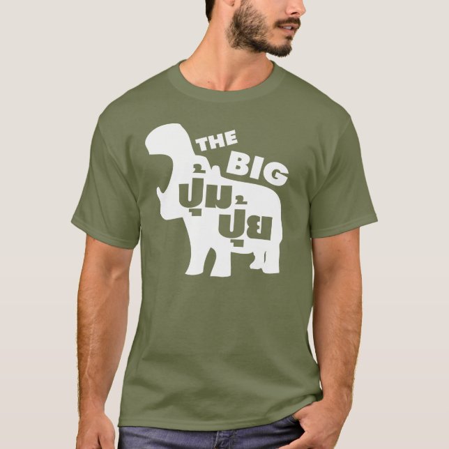 Camiseta O GRANDE EMPREGO PUI Fat em Língua Tailandesa £ (Frente)