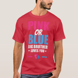 Camiseta O Grande Irmão Cor-De-Rosa Ou Azul Ama-Te, Querida