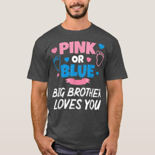 Camiseta O Grande Irmão Cor-De-Rosa Ou Azul Ama-Te, Querida