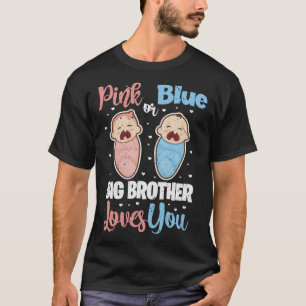 Camiseta O Grande Irmão Cor-De-Rosa Ou Azul Te Ama A Revela