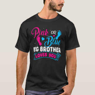 Camiseta O Grande Irmão Cor-De-Rosa Ou Azul Te Ama O Gênero