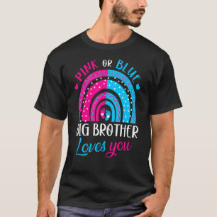 Camiseta O Grande Irmão Cor-De-Rosa Ou Azul Te Ama O Gênero