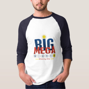 Camiseta o grande mega vencedor da loteria de comemoração