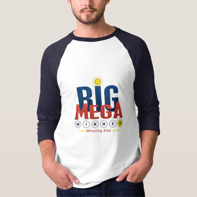 Camiseta o grande mega vencedor da loteria de comemoração d (Frente)