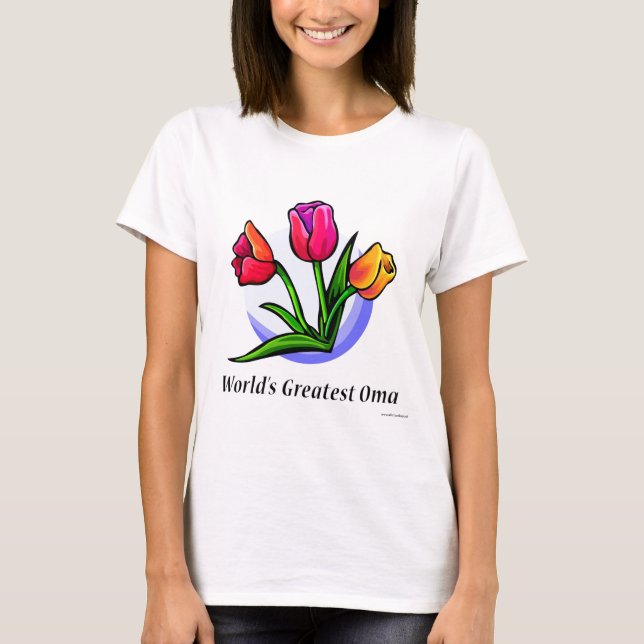 Camiseta O grande Oma do mundo (Frente)