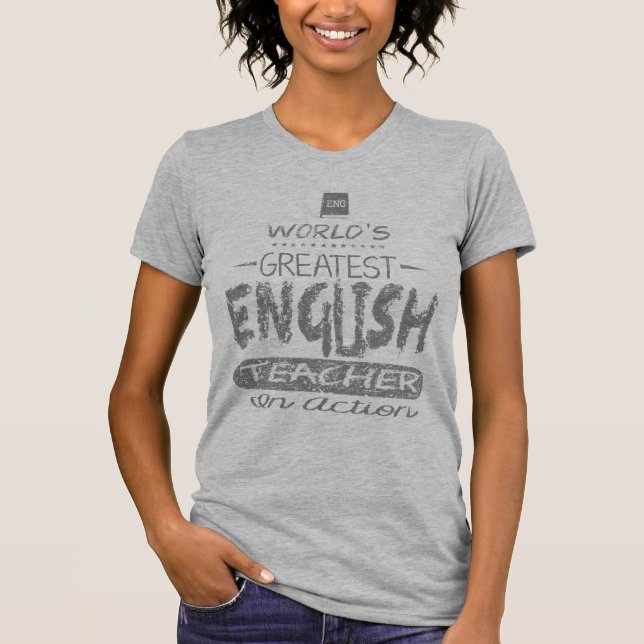 Camiseta O grande professor de inglês do mundo (Frente)