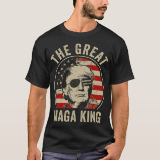 Camiseta O Grande Rei Maga Engraçado Trump Ultra Maga King