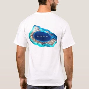 Camiseta O grande t-shirt azul do furo