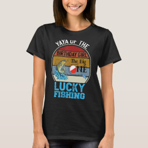 Camiseta O Grande Tema De Um Aniversário A Pescar Yaya Do B