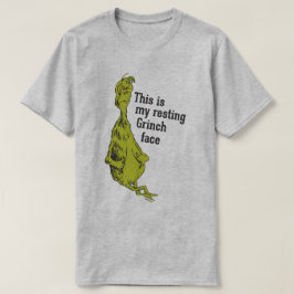 Camiseta O Grinch | Rosto Engraçado do Grinch Relaxado