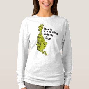 Camiseta O Grinch Rosto Engraçado do Grinch Relaxado