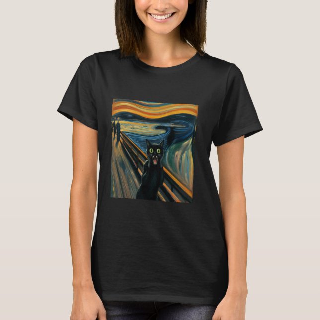 Camiseta O Gritar Cat Munch Expressionism Artsy (Frente)