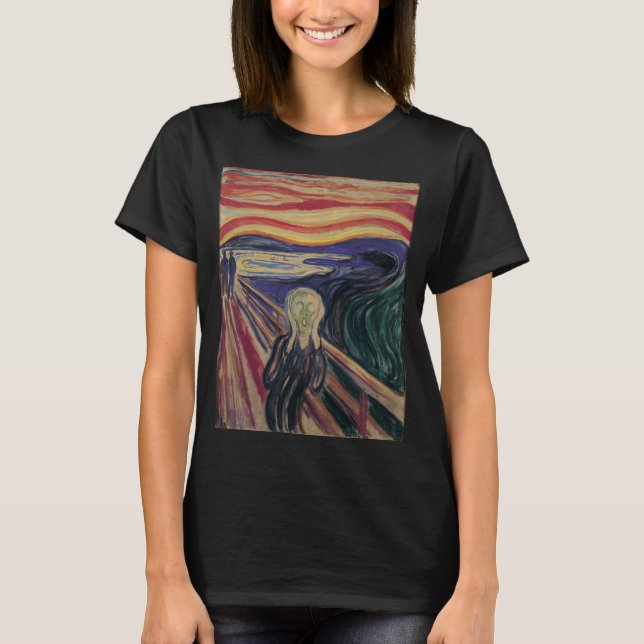 Camiseta O Gritar de Edvard Munch, expressionismo venenoso (Frente)