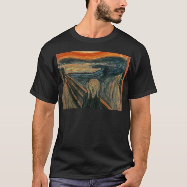 Camiseta O gritar - Edvard Munch. Arte finala da pintura (Frente)