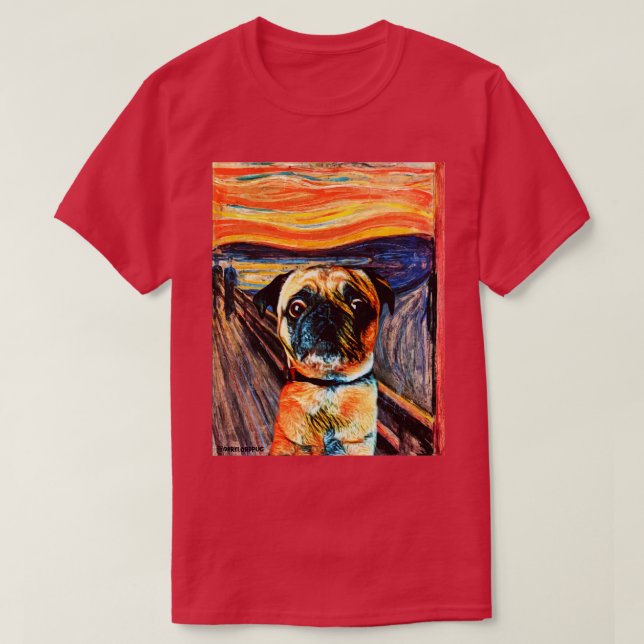 Camiseta O Gritar Pug (Frente do Design)