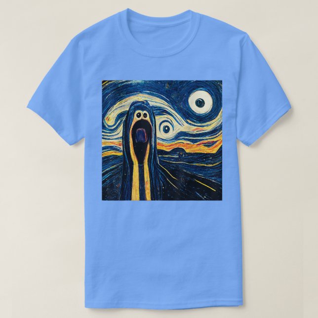 Camiseta O Gritar Starry Night T Shirt (Frente do Design)