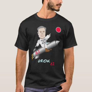 Camiseta O GROK AI de Elon Musk decola para Marte