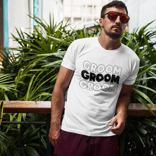 Camiseta O GROOM (nome) (Criador carregado)