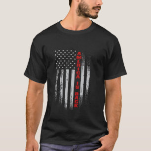 Camiseta O Grunge Patriotic American Flag USA AMERICA ESTÁ 