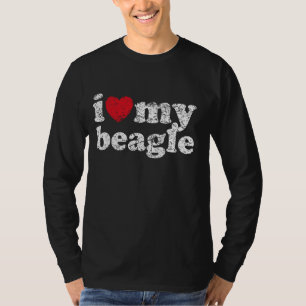 Camiseta O Grunge Vestido Estilo Eu Amo O Meu Beagle