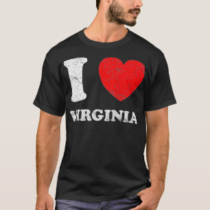 Camiseta O Grunge Vestido Estilo Eu Amo Virgínia P