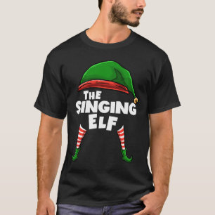 Camiseta O Grupo de Natal da Família Elf CANTANDO Correspon