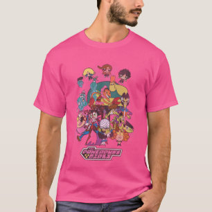 Camiseta O Grupo de Vilões Coloridos e Fofos de Desenho Ani