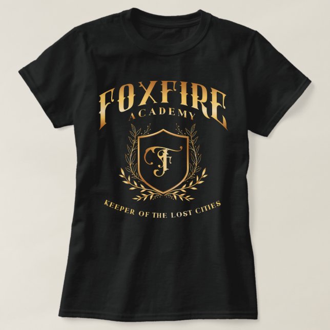 Camiseta O Guardião das Cidades Perdidas da Academia Foxfir (Frente do Design)