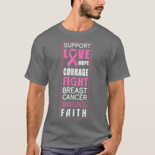 Camiseta O guerreiro do Cancer amava esperança coragem F