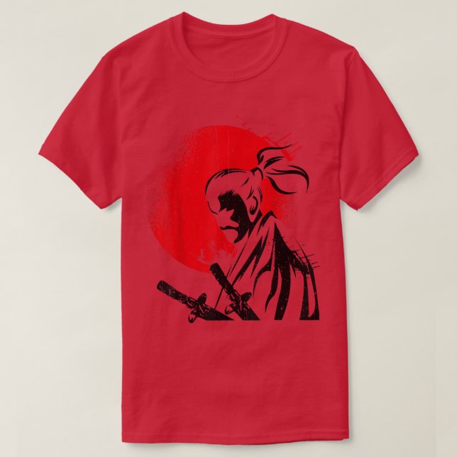 Camiseta O guerreiro fantasma Samurai Anime Manga Bushido ( (Frente do Design)