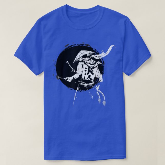 Camiseta O guerreiro fantasma Samurai Anime Manga Bushido ( (Frente do Design)