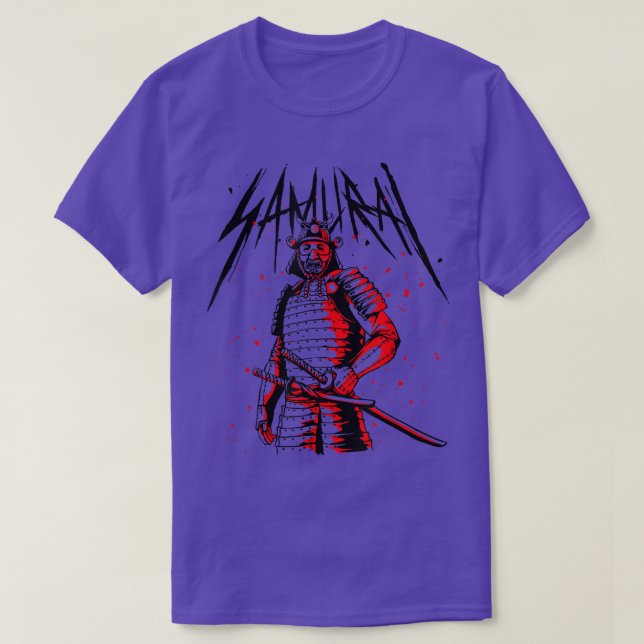 Camiseta O guerreiro fantasma Samurai Mask Samurai Swords B (Frente do Design)