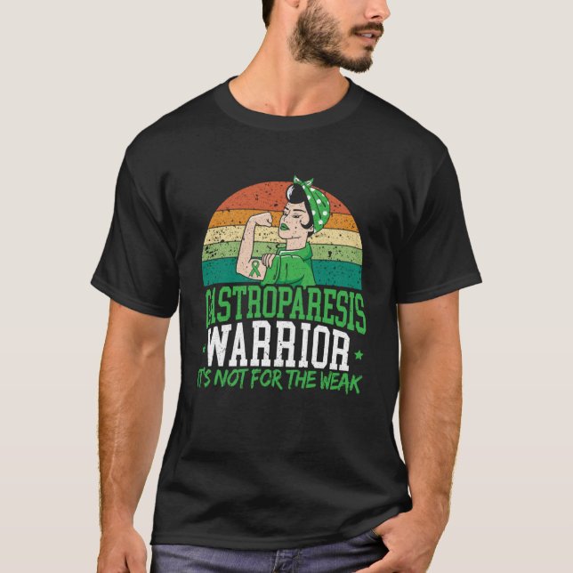 Camiseta O Guerreiro Gastroparese Não é para os Fracos (Frente)