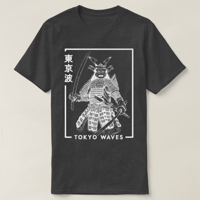 Camiseta O Guerreiro Japonês Samurai Desenhou Japão Minimal (Frente do Design)